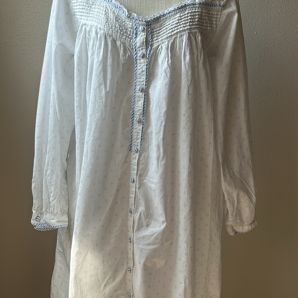 Eileen West Long Sleeve Cotton Nightgown - Picture 4 of 12